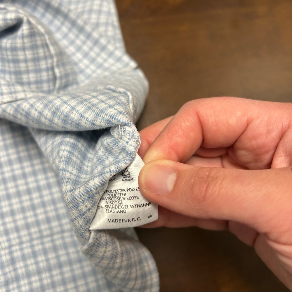 Brandy Melville Light Blue Plaid mini skirt - Picture 10 of 10
